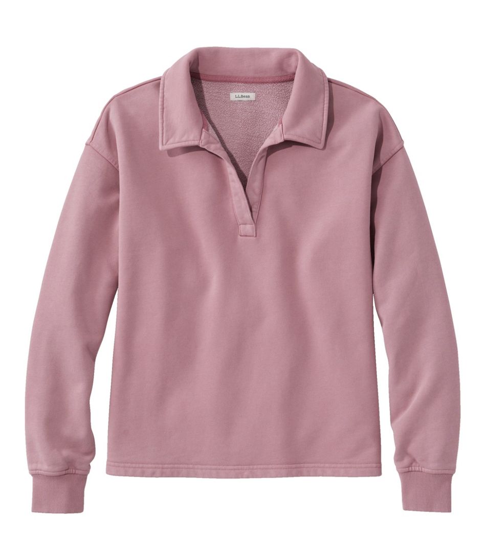 L.L.Bean Online | Women's Sunwashed Sweats, Splitneck Polo