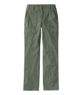 L.L.Bean New | Women's 207 Vintage Cotton Canvas Pants, Mid-Rise Straight-Leg Cargo