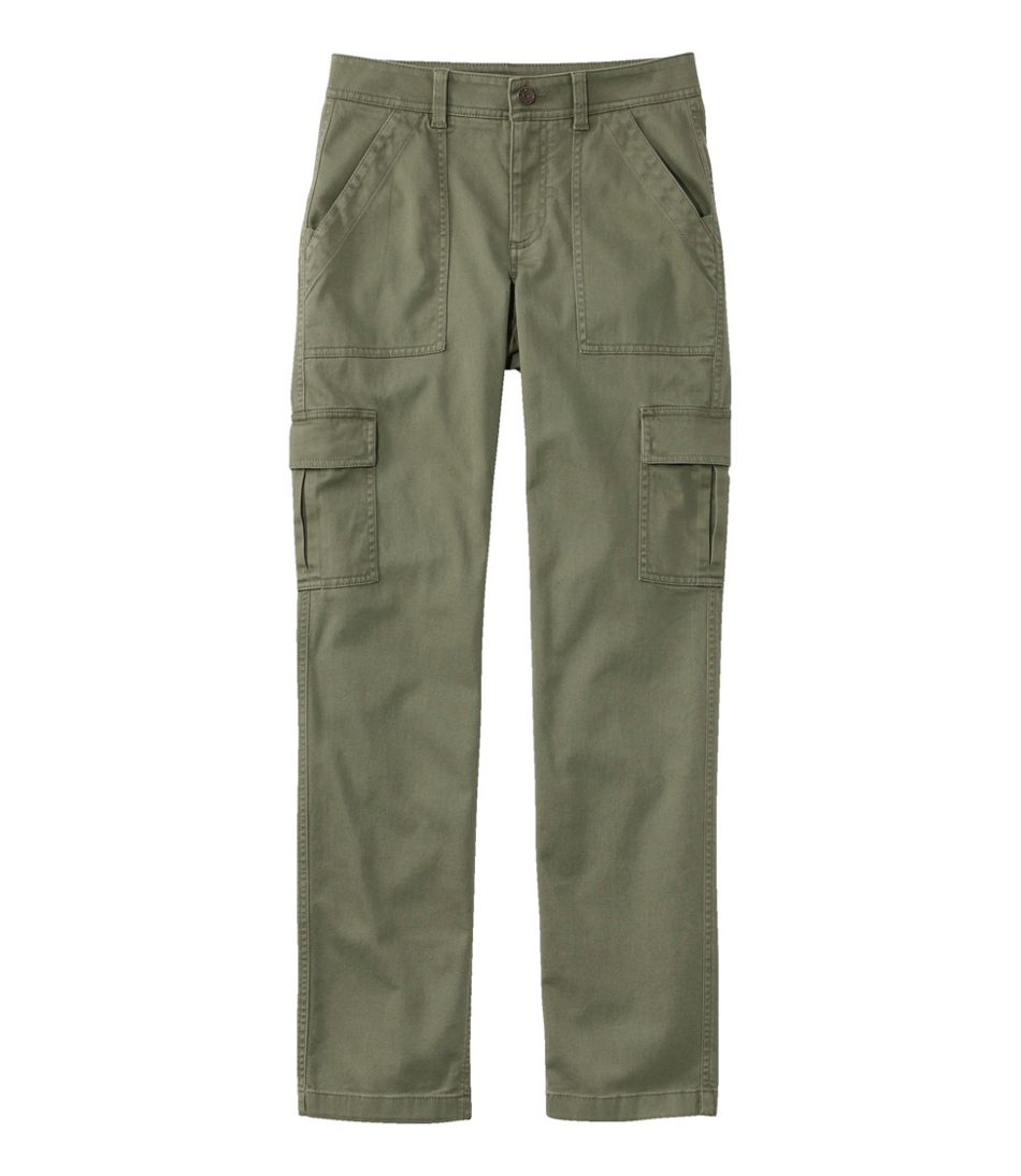 L.L.Bean US | Women's Comfort Stretch Pants, Mid-Rise Straight-Leg Cargo