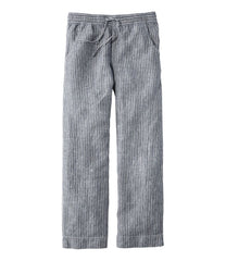 L.L.Bean Discount | Women's Premium Washable Linen Pull-On Pants, Stripe