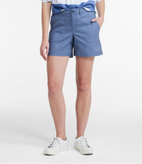 L.L.Bean New | Women's Comfort Stretch Cotton/Linen Shorts, High-Rise 7"