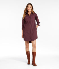 L.L.Bean | Women's L.L. Bean Heritage Washed Denim Shirt Dress, Garment-Dye