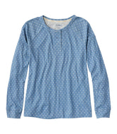 L.L.Bean Discount | Women's Restorative Sleepwear, Long-Sleeve Henley Print