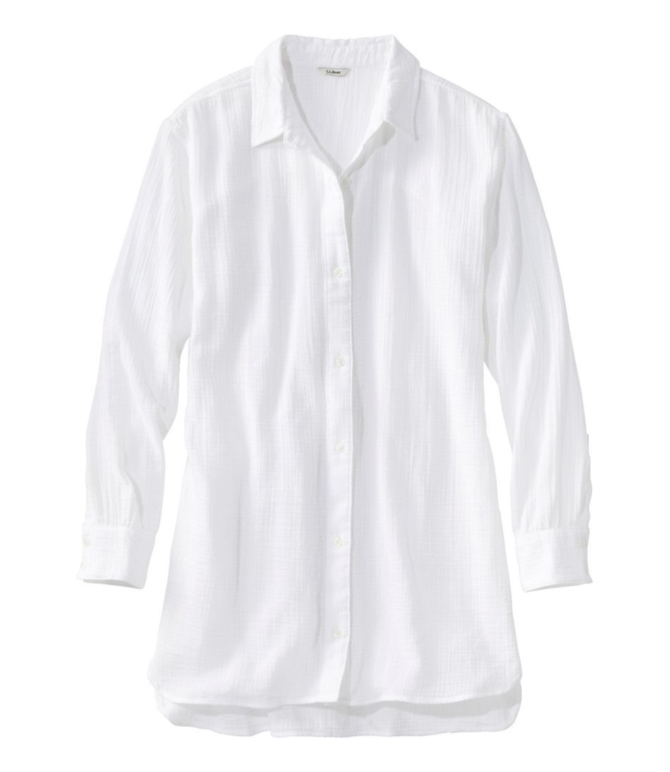 L.L.Bean Online | Women's Cloud Gauze Cover-Up Shirt