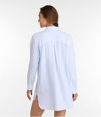 L.L.Bean For Sale | Women's Cloud Gauze Cover-Up Shirt, Stripe