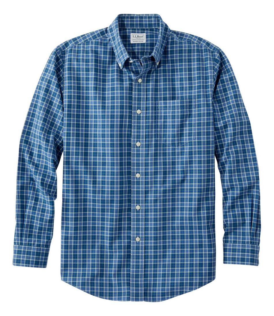 L.L.Bean Outlet | Men's Wrinkle-Free Kennebunk Sport Shirt, Slightly Fitted Check