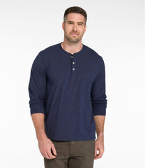 L.L.Bean US | Men's Comfort Stretch Performance® Pima Tee, Long-Sleeve Henley