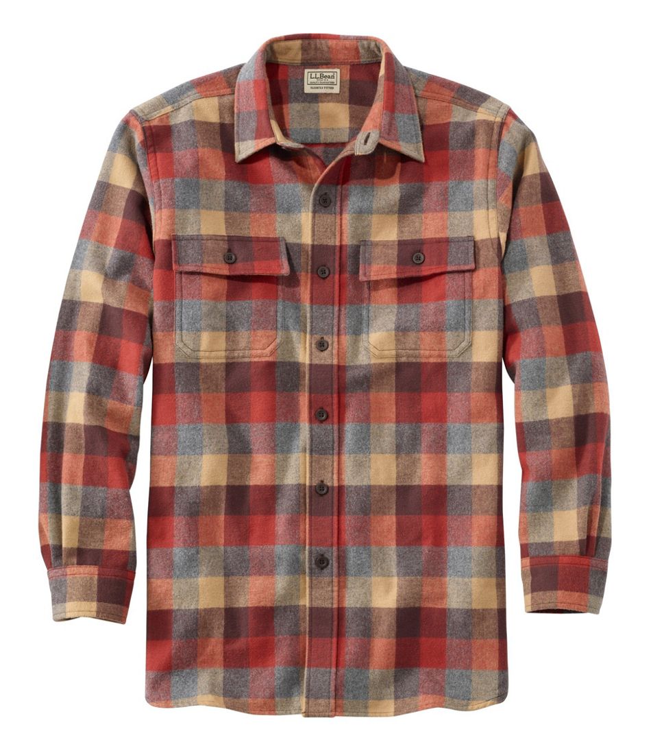 L.L.Bean Discount | Men's Chamois Shirt, Slightly Fitted, Plaid