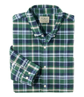 L.L.Bean US | Men's Comfort Stretch® Oxford Shirt, Slightly Fitted Untucked Fit, Plaid