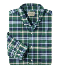 L.L.Bean US | Men's Comfort Stretch® Oxford Shirt, Slightly Fitted Untucked Fit, Plaid