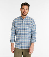 L.L.Bean US | Men's Comfort Stretch® Oxford Shirt, Slightly Fitted Untucked Fit, Plaid