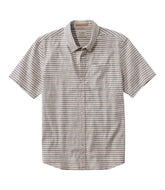L.L.Bean | Men's Stonecoast Hemp Shirt, Short-Sleeve, Slightly Fitted Untucked Fit, Stripe