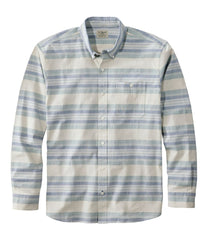 L.L.Bean For Sale | Men's Comfort Stretch Chambray Shirt, Traditional Untucked Fit, Long-Sleeve, Stripe