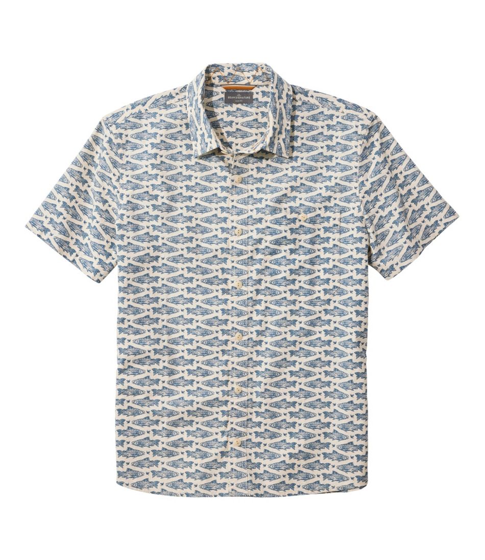 L.L.Bean Discount | Men's Signature Vacationland Shirt, Short-Sleeve, Slim Fit