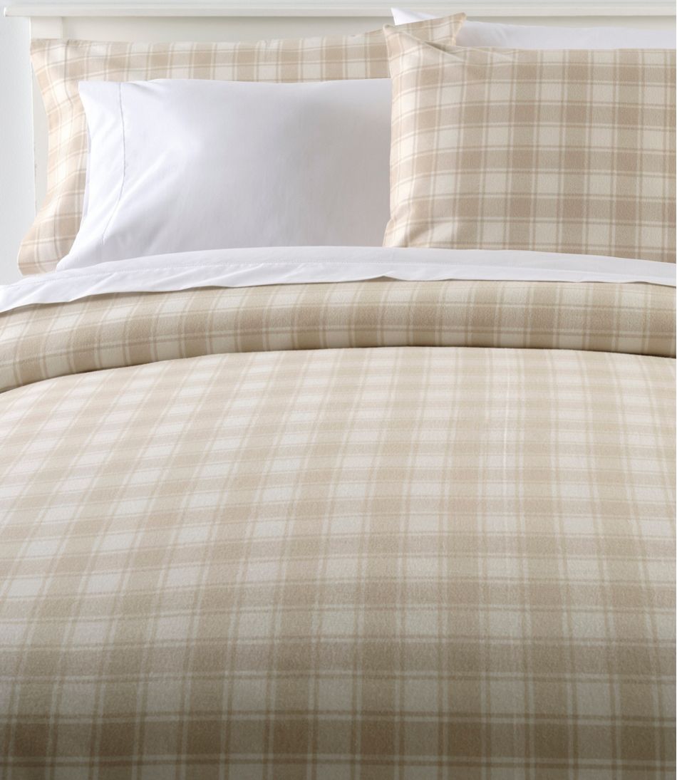 L.L.Bean New | Ultrasoft Comfort Flannel Comforter Cover Collection, Check