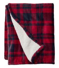 L.L.Bean Sale | Wicked Plush Sherpa Throw, Plaid