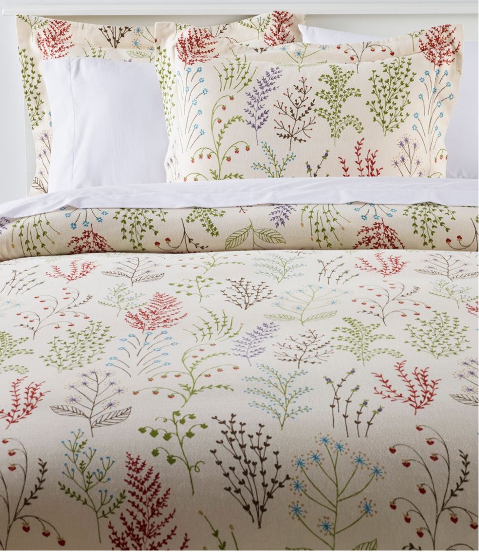 L.L.Bean For Sale | Botanical Floral Flannel Comforter Cover Collection