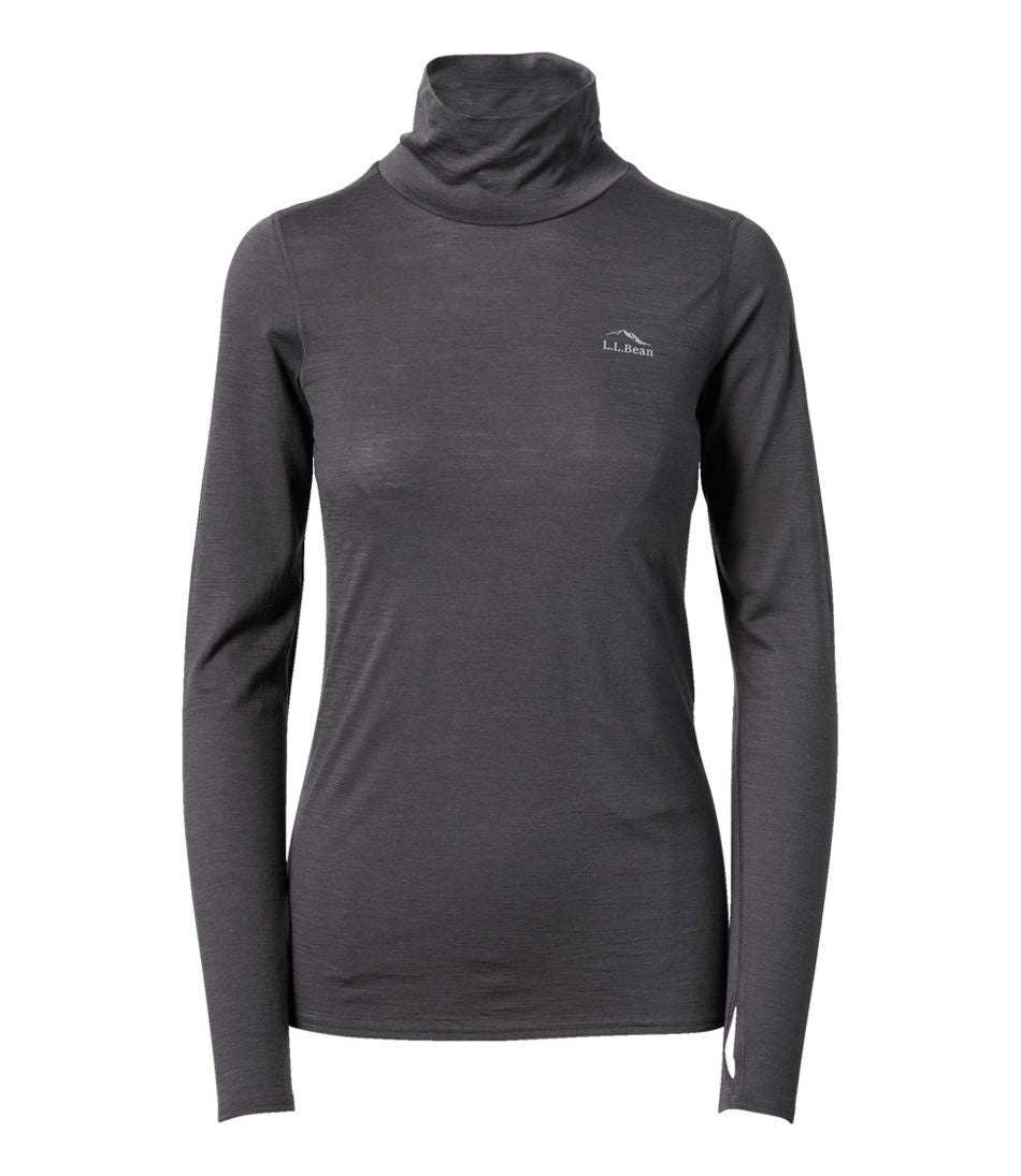 L.L.Bean | Women's Cresta Wool Ultralight 150 Turtleneck