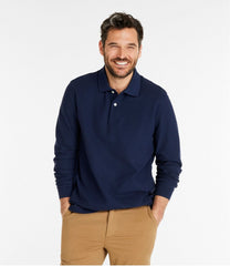 L.L.Bean Online | Men's Premium Double L® Polo, Long-Sleeve Without Pocket