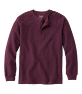 L.L.Bean Online | Men's Unshrinkable Mini-Waffle Henley, Long-Sleeve Traditional Fit