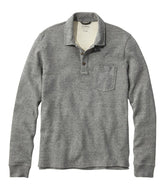 L.L.Bean Outlet | Men's Washed Cotton Double-Knit Polo, Long-Sleeve