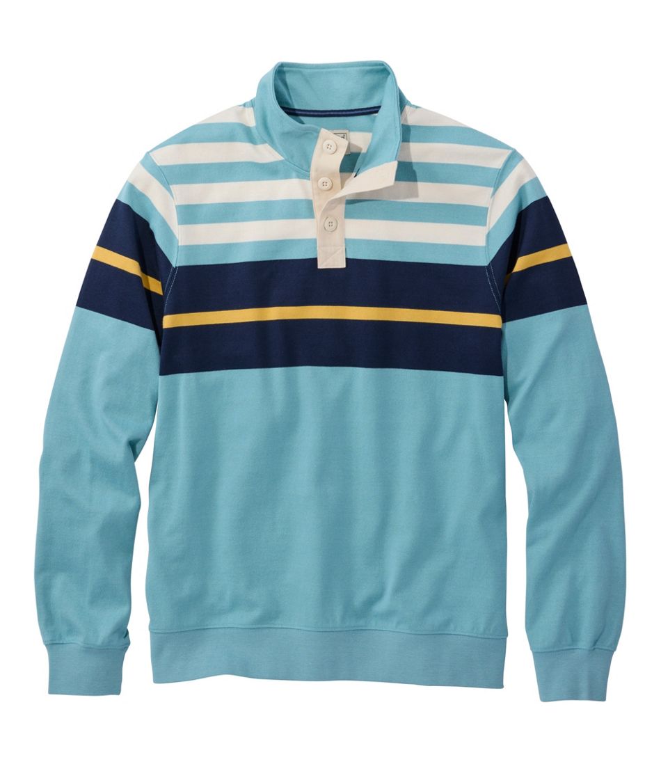 L.L.Bean Sale | Men's Bean's Vintage Soft Rugby, Mockneck, Chest Stripe