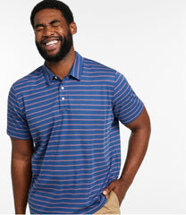 L.L.Bean New | Men's Comfort Stretch Performance® Polo, Short-Sleeve, Slightly Fitted, Stripe