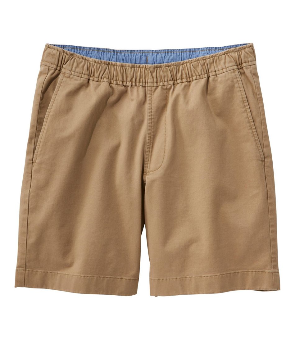 L.L.Bean Sale | Men's Lakewashed Stretch Khaki Shorts, Pull-On, 8"