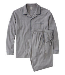 L.L.Bean Sale | Men's Bean's Cotton Knit Pajamas, Button-Front PJ Set