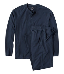 L.L.Bean On Sale | Men's Bean's Cotton Knit Pajamas, Henley PJ Set