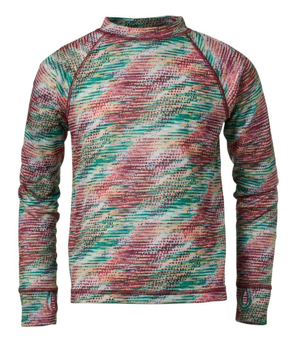 L.L.Bean Discount | Kids' Wicked Warm Midweight Long Underwear, Top Print