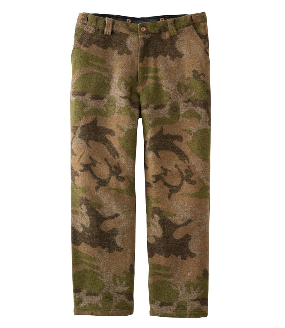 L.L.Bean Discount | Men's Maine Guide Wool Pants with PrimaLoft, Camouflage