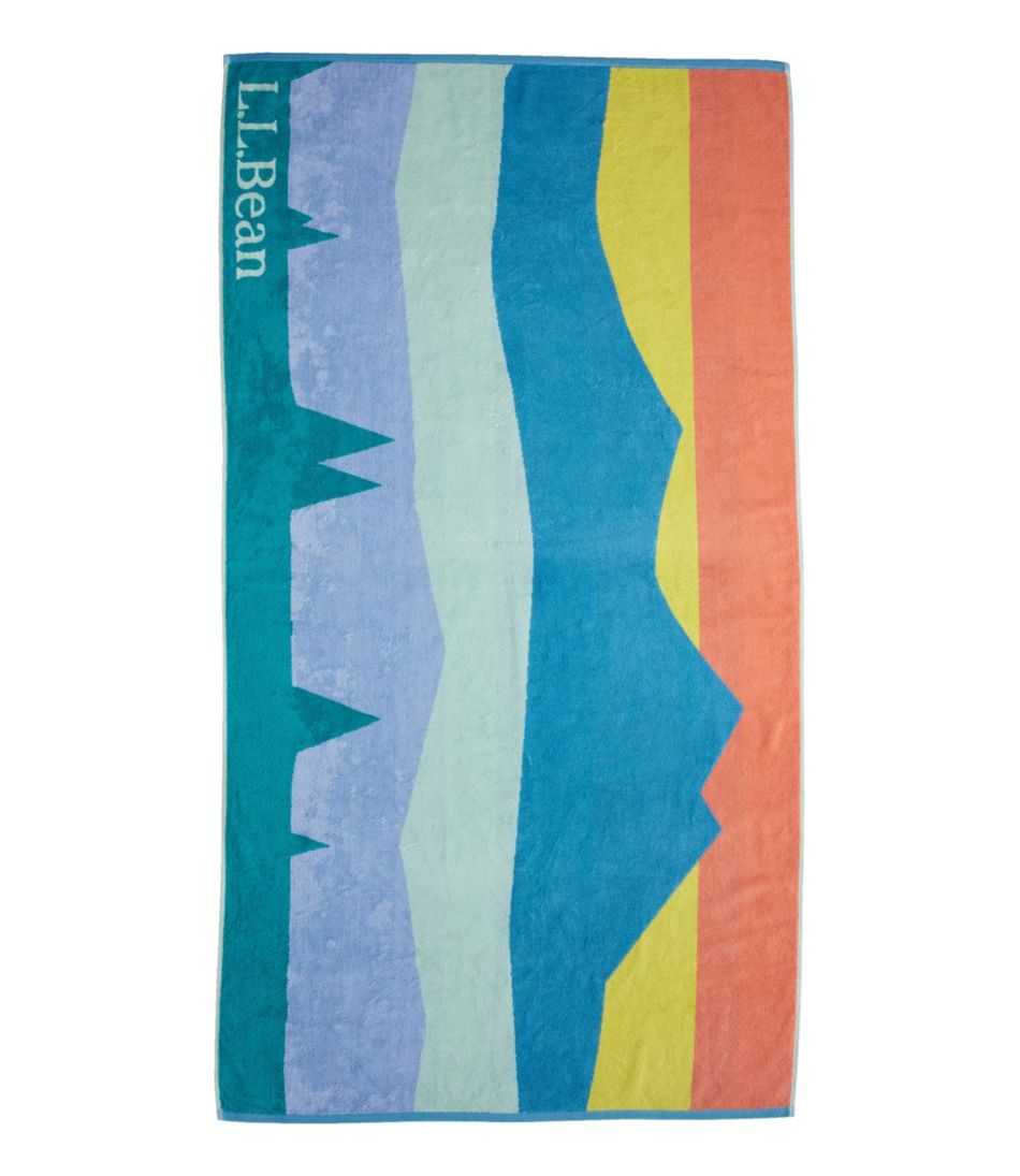 L.L.Bean US | Seaside Beach Towel, Colorbars Scenic