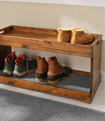 L.L.Bean On Sale | Rustic Wooden Two Tier Boot Tray