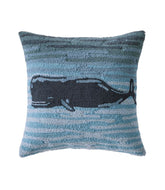 L.L.Bean On Sale | Indoor/Outdoor Hooked Pillow, 18x18 Whale