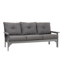 L.L.Bean | All-Weather Patio Sofa with Textured Cushion, Slate Gray
