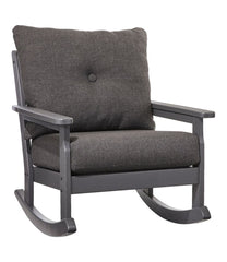L.L.Bean US | All-Weather Patio Rocker with Textured Cushion, Slate Gray