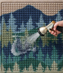 L.L.Bean For Sale | Printed Recycled Waterhog Doormat, Pine Trees