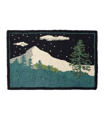 L.L.Bean US | Wool Hooked Novelty Rug, Winter Woods