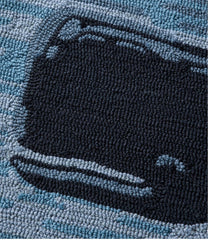L.L.Bean Outlet | Indoor/Outdoor Vacationland Rug, Coastal Whale
