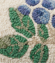L.L.Bean Sale | Wool Hooked Throw Pillow, Blueberries, 8" x 12"