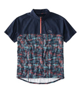 L.L.Bean New | Men's Comfort Cycling Jersey, Short-Sleeve Print