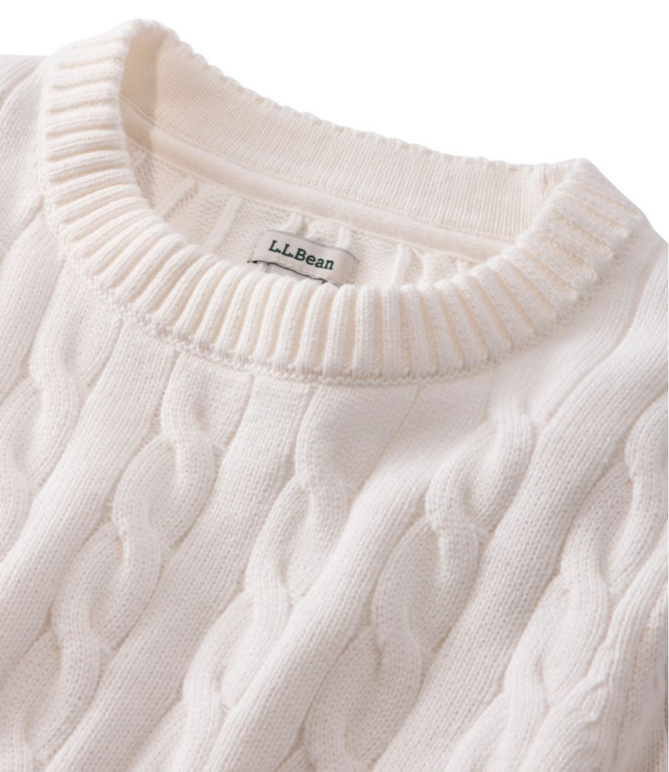 L.L.Bean Discount | Women's The Original Double L® Sweater, Cable Crewneck