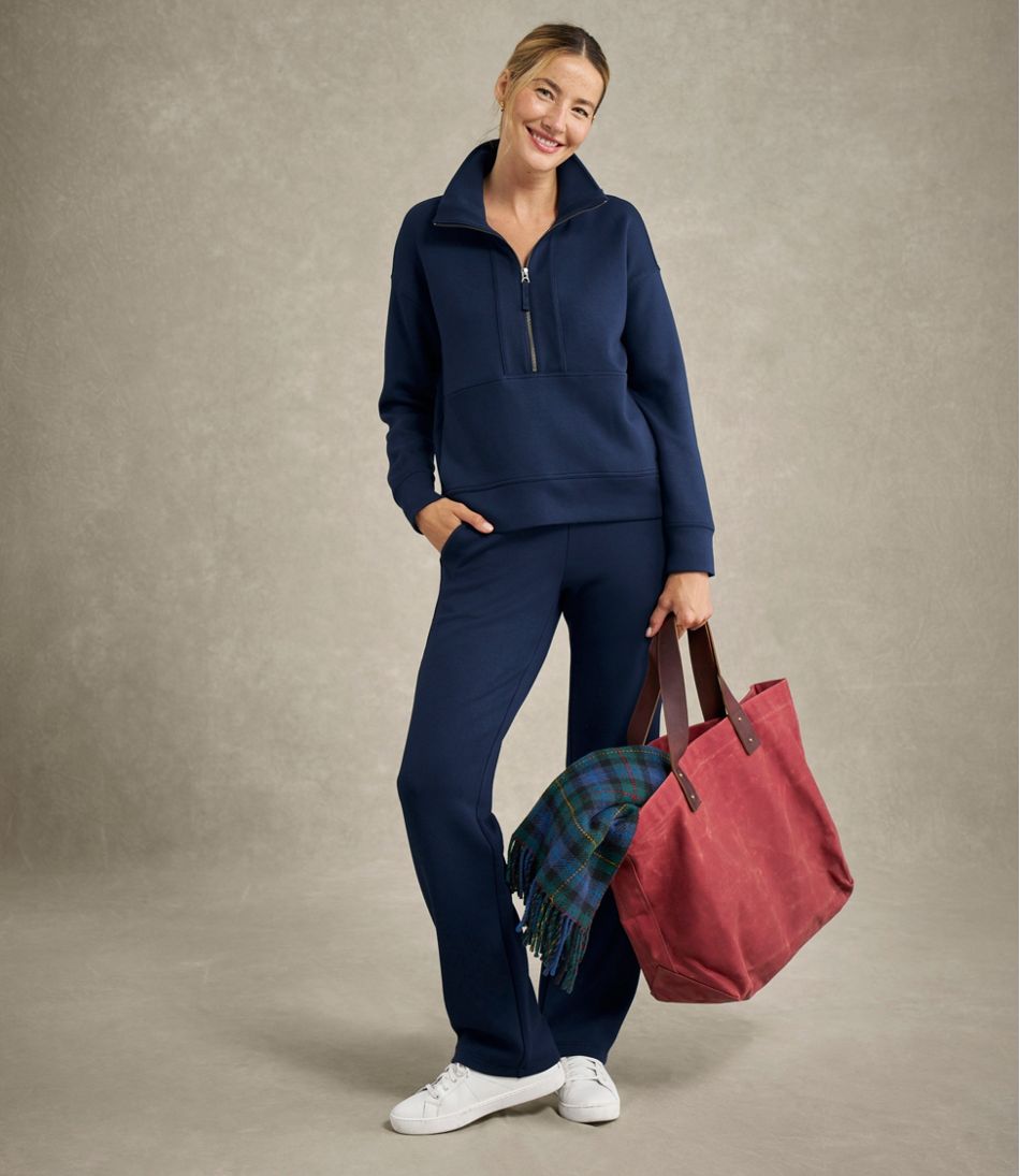 L.L.Bean New | Women's CloudSoft Pants, Mid-Rise Straight-Leg