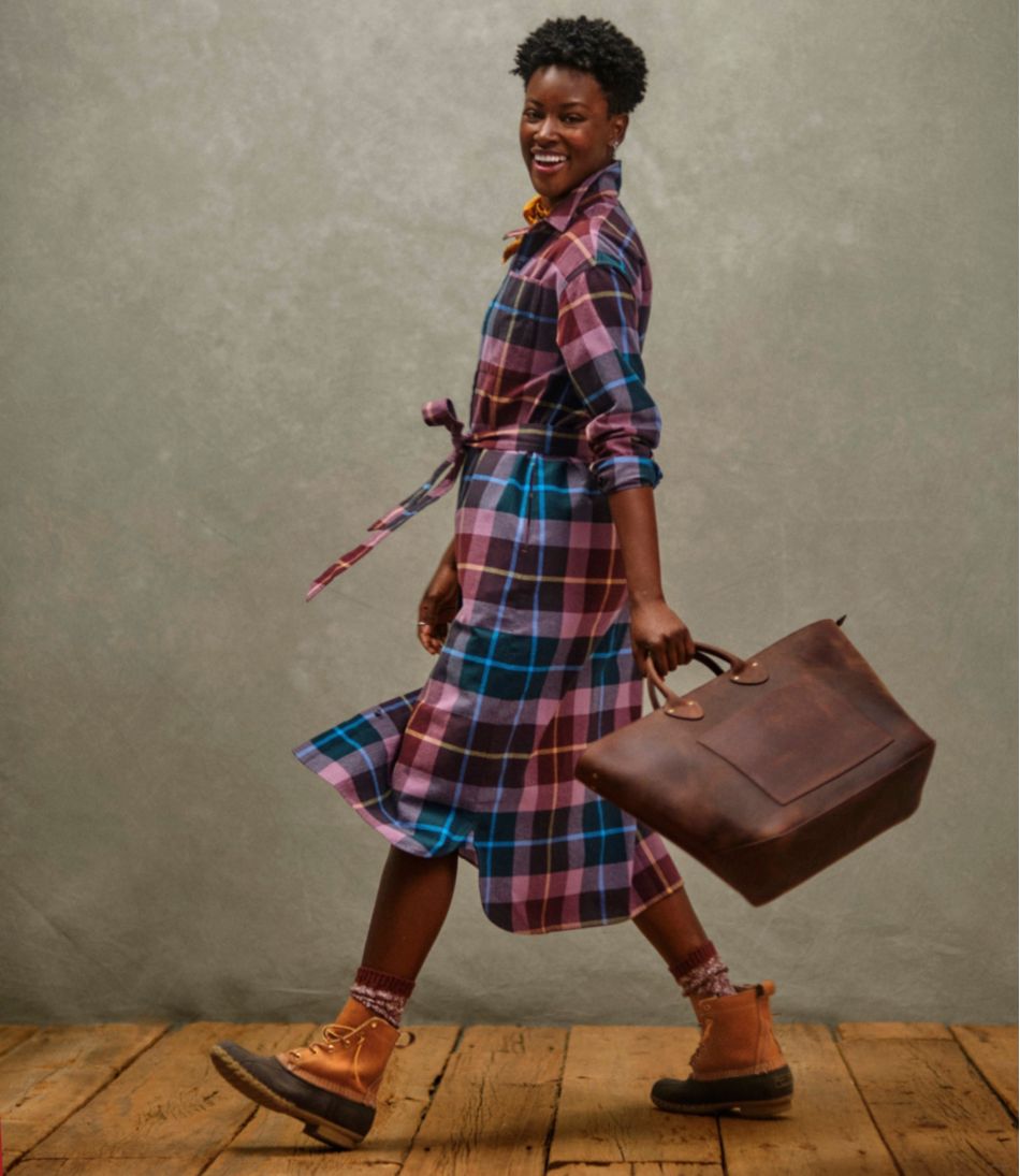 L.L.Bean On Sale | Women's Signature Camp Flannel Midi Dress