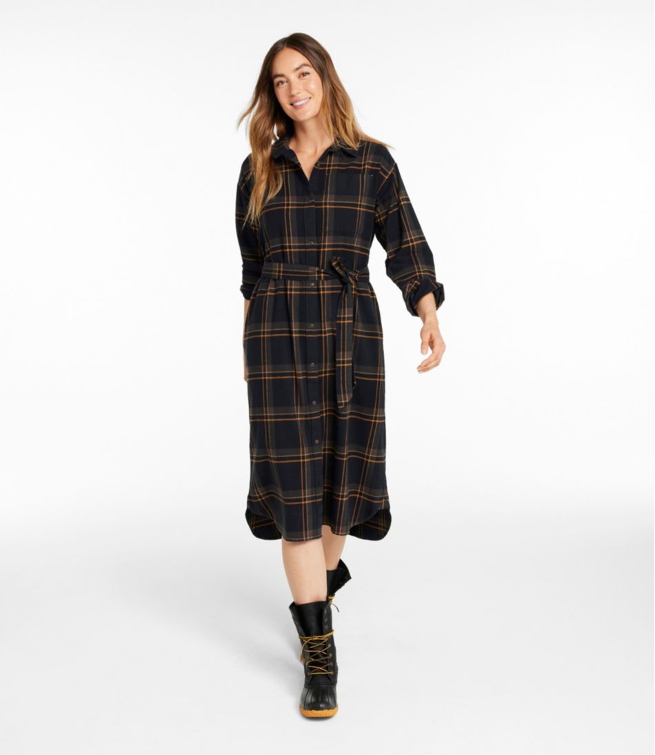 L.L.Bean On Sale | Women's Signature Camp Flannel Midi Dress