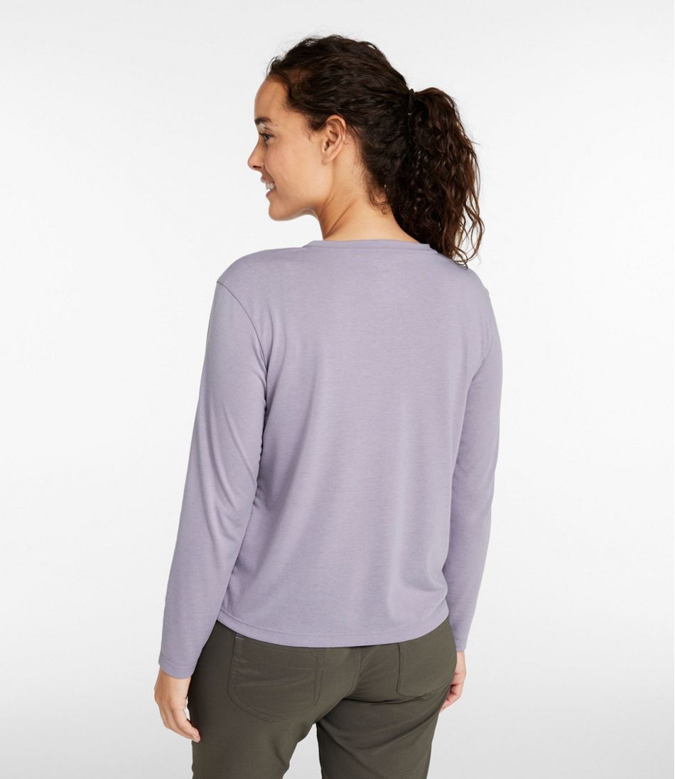L.L.Bean For Sale | Women's Vista Camp V-Neck Pocket Tee, Long-Sleeve
