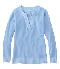 L.L.Bean | Women's Sunwashed Waffle Sweater, Splitneck