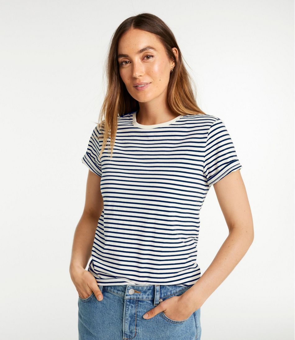 L.L.Bean Outlet | Women's Signature Premium Essential Tee, Short-Sleeve Novelty
