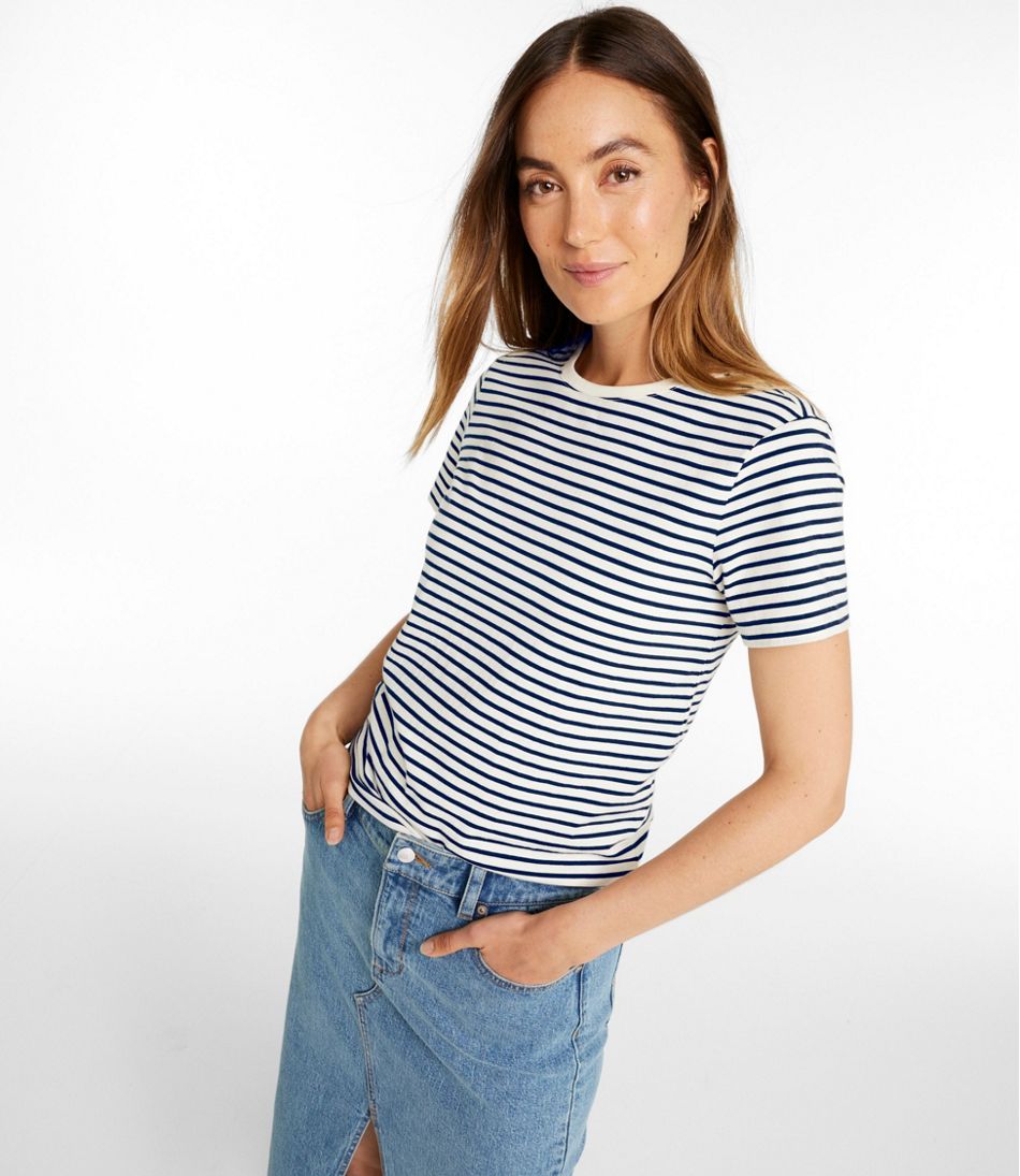 L.L.Bean Outlet | Women's Signature Premium Essential Tee, Short-Sleeve Novelty